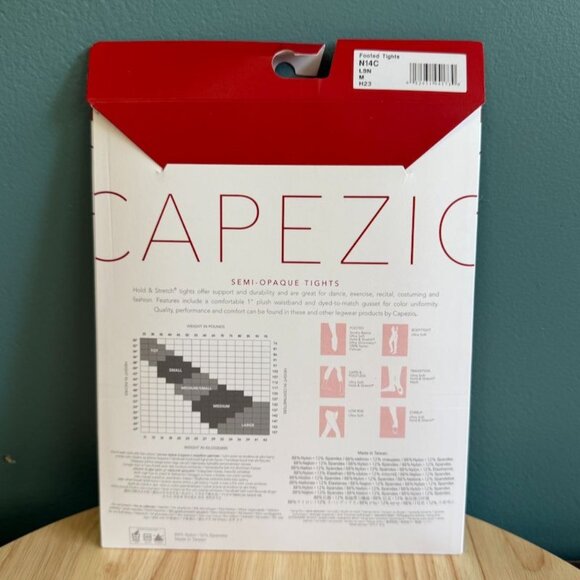 Girls Capezio Hold & Stretch Footed Tights N14C LSN Light Suntan Medium Dancewea - Picture 4 of 5